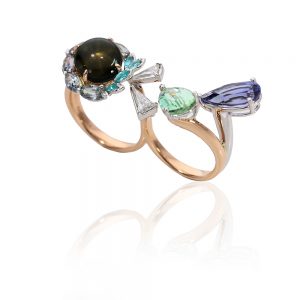 Asterism - black Sapphire ring
