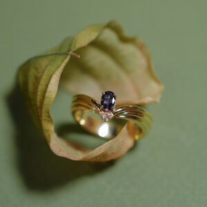 An exquisite bespoke Alexandrite engagement ring.