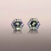 Tanzanite pair unheated hexagonal cut
