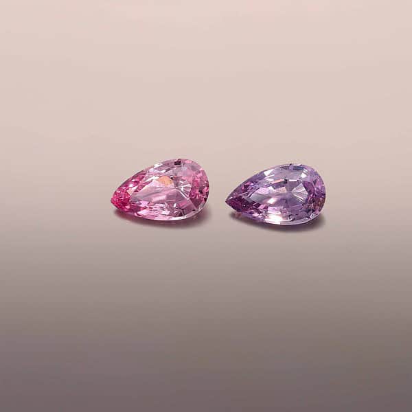 Yin Yang Spinel pear cut pair