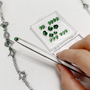 The meticulous process of bespoke jewellery creation.