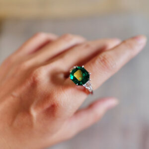 One of the finest gemstones in the world: a Muzo Mine Emerald from Colombia.