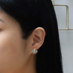 Mother-of-Pearl Fan Earrings