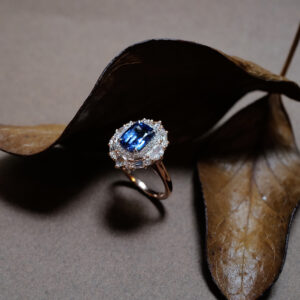 Blue sapphire custom-made ring