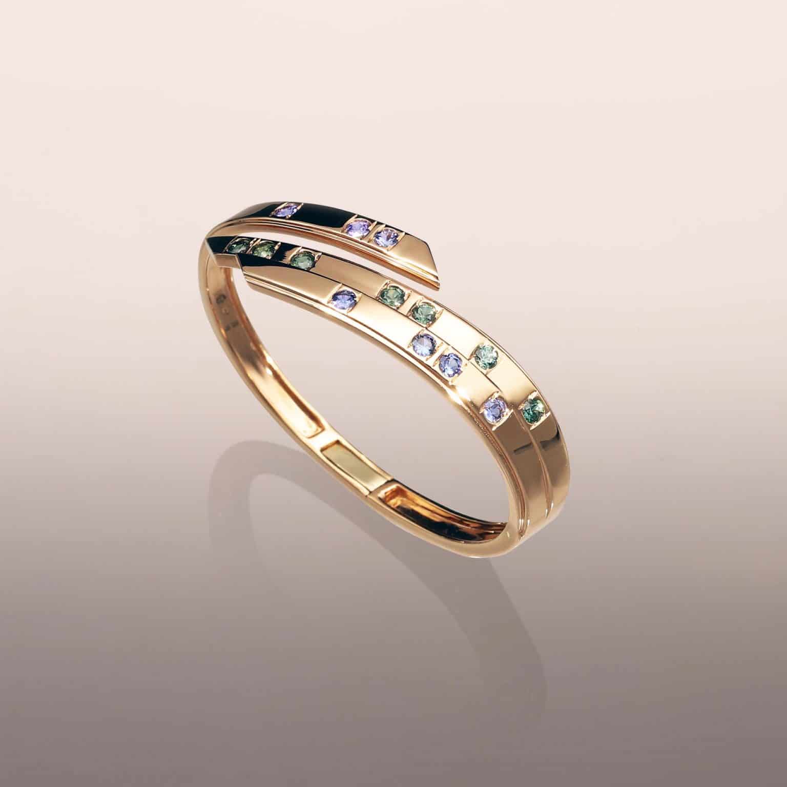 Multi-Sapphire Rose Gold Cuff