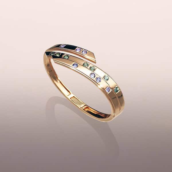 Multi-Sapphire Rose Gold Cuff