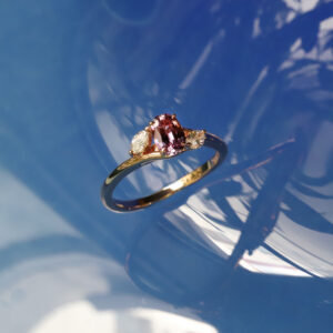 Bespoke purple sapphire ring 