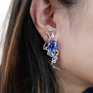 Bespoke Tanzanite Earrings