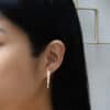 Rose Gold Paperplane Earrings