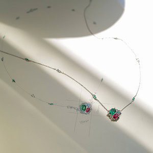 A “family necklace” piece: so much meaning and intention goesbehind the designing of our bespoke jewels.