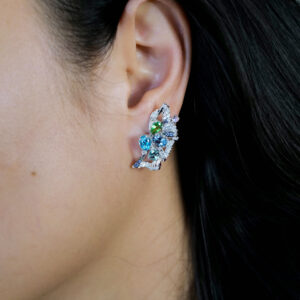Zircon bespoke butterfly earrings.
