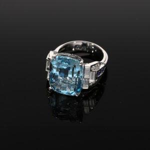 A stunning large piece of Aquamarine made into a fantastic ring