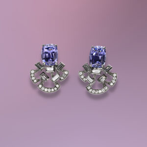 Tanzanite studs and our dress diamond jackets