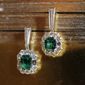 One of a kind emerald earrings