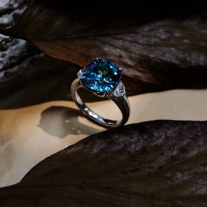 Blue Zircon Bespoke Ring
