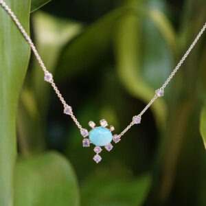 Turquoise and sapphire necklace