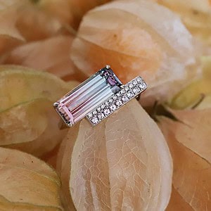 bespoke watermelon tourmaline custom rings