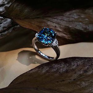 A custom-made zircon ring.