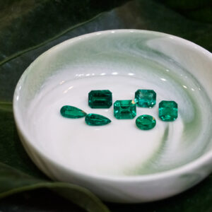 Shapes and sizes of magnificent emeralds.