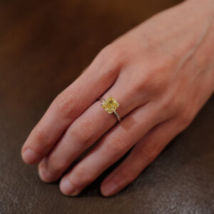 Yellow diamond bespoke ring