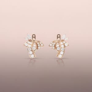 Rose Gold Diamond Fountain Earring Jackets