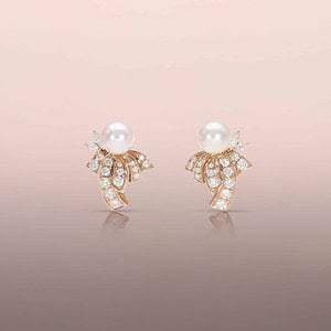 Rose Gold Diamond Fountain Earring Jackets