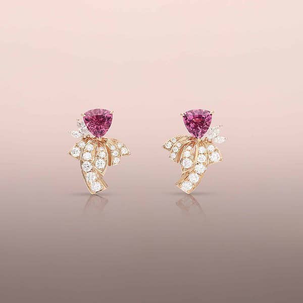 Rose Gold Diamond Fountain Earring Jackets