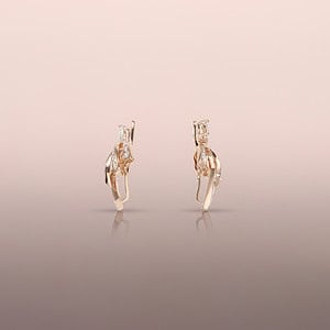 Rose Gold Diamond Fountain Earring Jackets