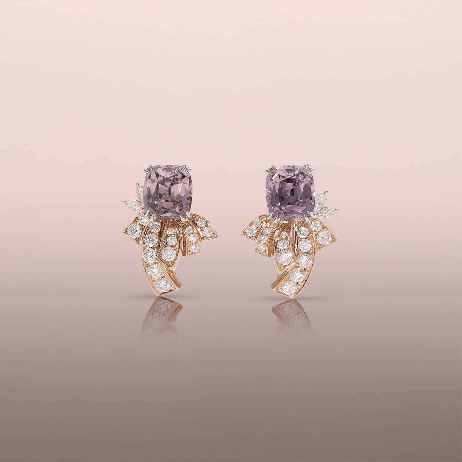 Rose Gold Diamond Fountain Earring Jackets