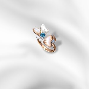 mirage blossom blue zircon ring Mirage Blossom Blue Zircon Ring