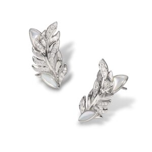 Mother-of-Pearl Feather Earrings