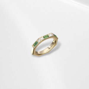 Cross tsavorite pendant Singapore crafted by bespoke jeweller featuring fine gemstone artistry and design