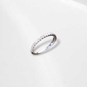 Half Diamond Eternity Stack Ring