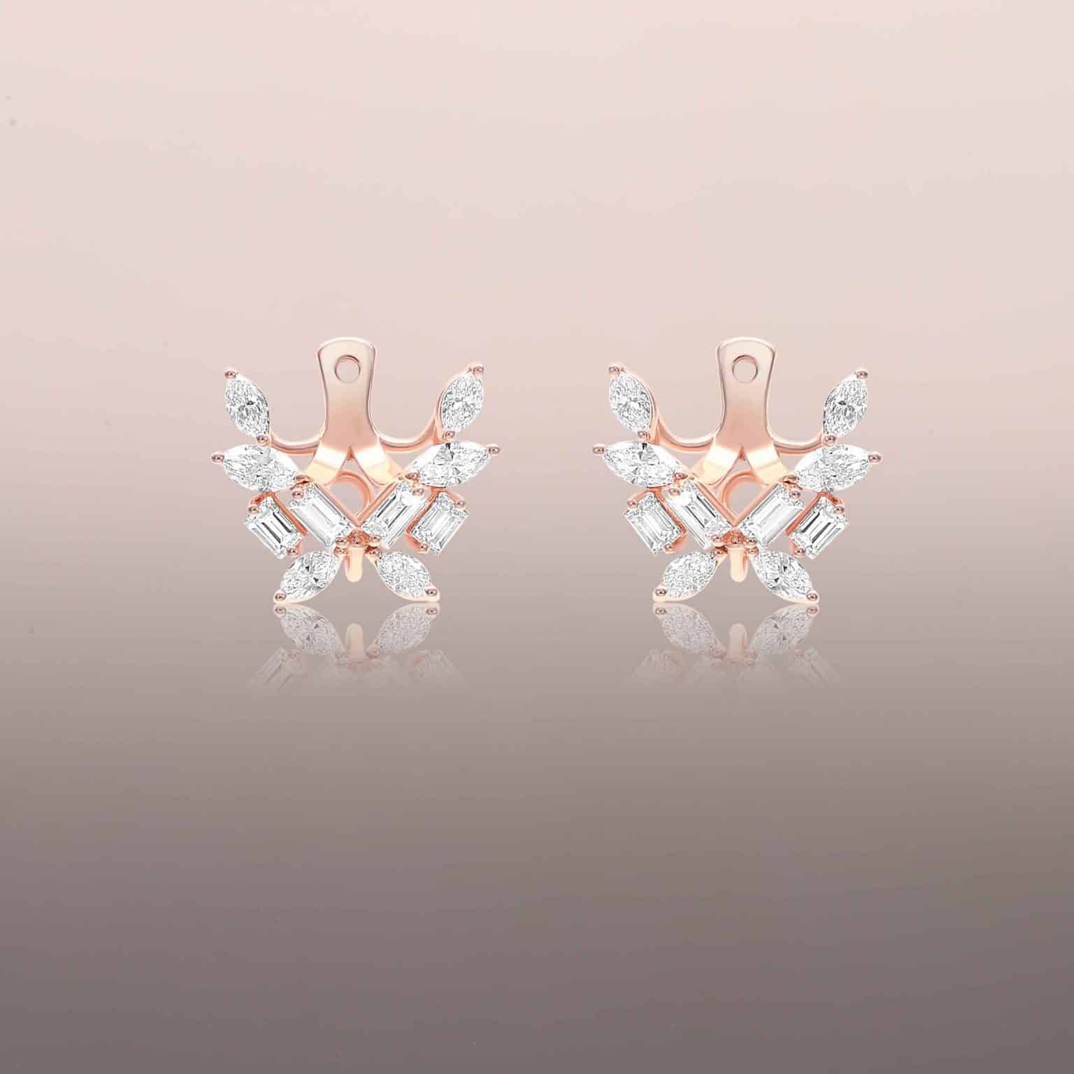 Detachable Rose Gold Diamond Wing Jackets