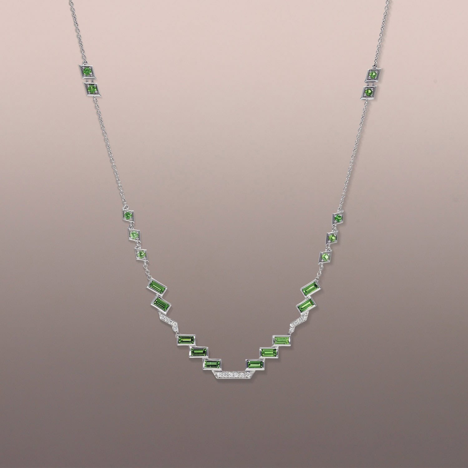 Tsavorite Stepped Necklace