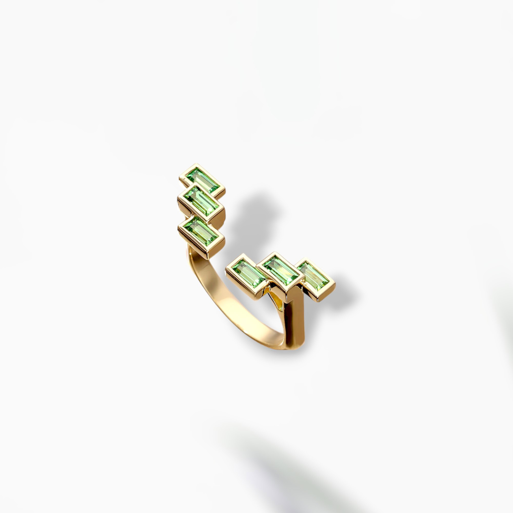 Tsavorite Stepped Jacket Ring [Pre-Order] - Bespoke Jewellery | Calla ...