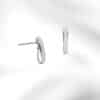 J Hoop Earrings in White Gold J-Hoop Earrings in White Gold