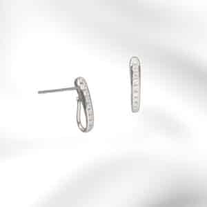 J Hoop Earrings in White Gold J-Hoop Earrings in White Gold