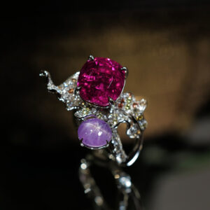 Imagine a stunning ring design that pairs a vibrant rubellite with an exceptionally rare star sapphire