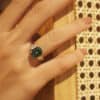 Indigo Tourmaline Ribbon Ring
