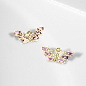 Staircase earring jacket Singapore crafted by bespoke jeweller featuring fine diamond artistry