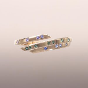 Multi-Sapphire Rose Gold Cuff