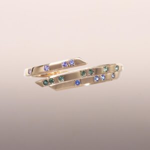 Multi-Sapphire Rose Gold Cuff