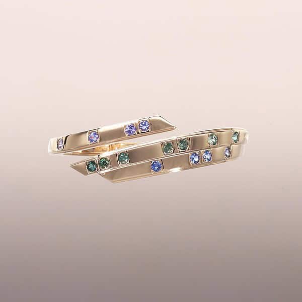 Multi-Sapphire Rose Gold Cuff