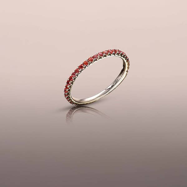 Orange Sapphire ring