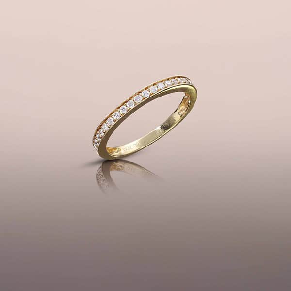 Diamond half eternity ring