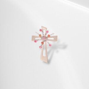 Multi-coloured Sapphires and Diamonds Cross