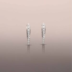 J hoop diamond earrings