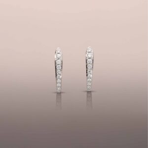 J hoop diamond earrings