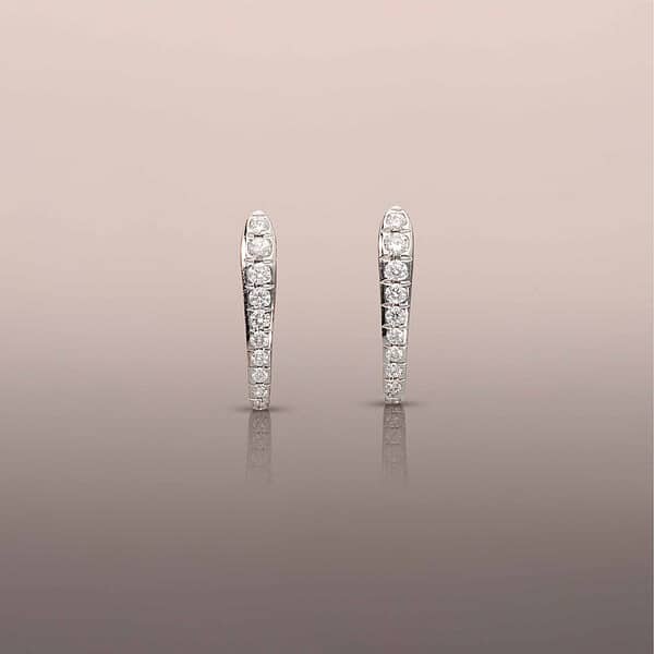 J hoop diamond earrings